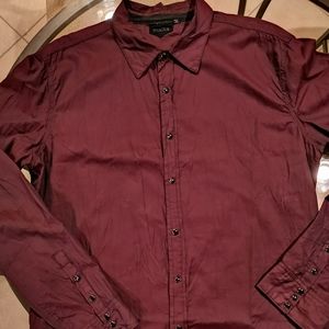 Rouge! - Dress Shirt - Burgundy - - XL